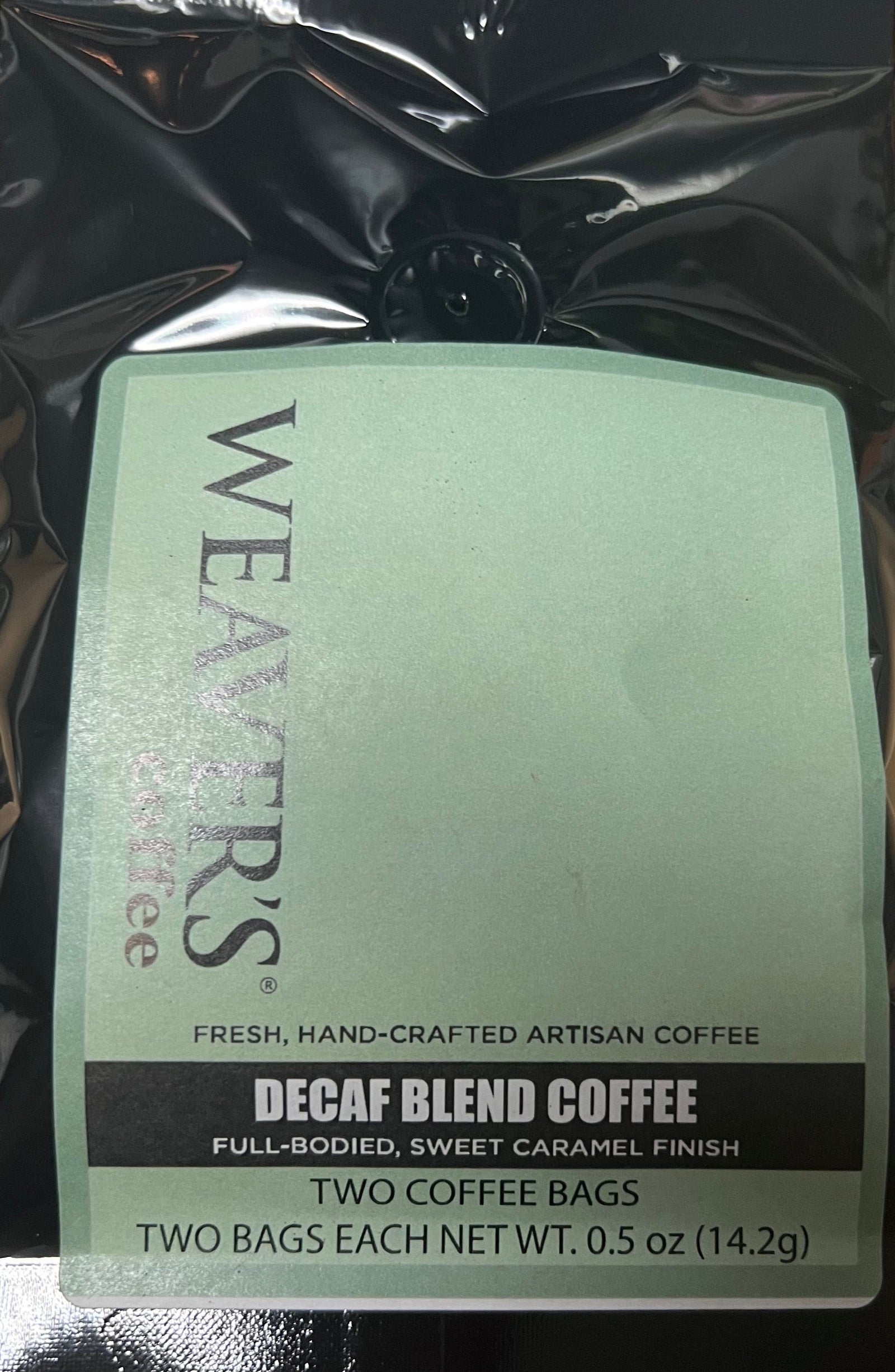weaverscoffee.com Single Serve Coffee Pack of Two Coffee Bags