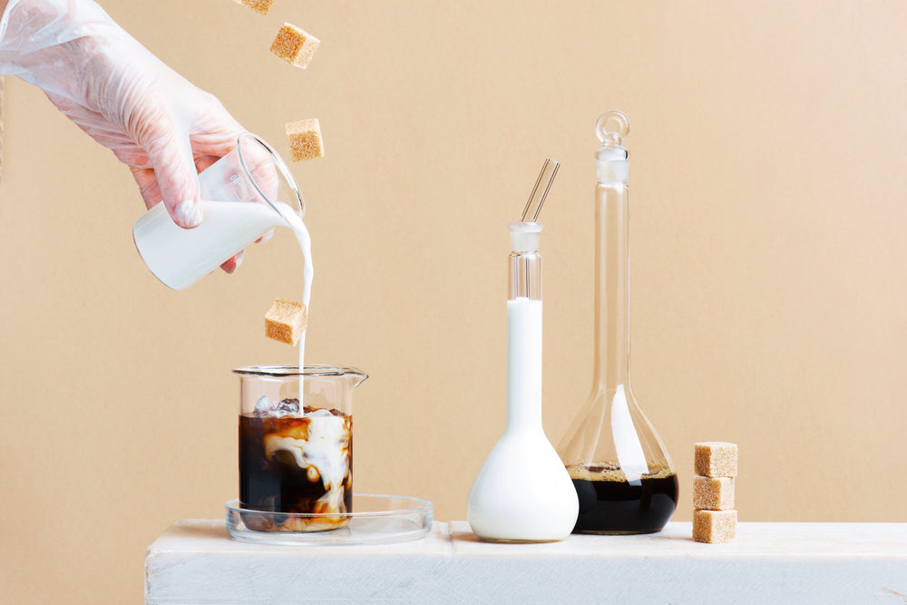 Alternative methods of brewing coffee, laboratory for making coffee drinks, research of coffee with milk and sugar.