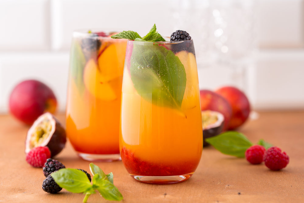 Tea Mocktail Blood Orange Hibiscus Cooler.