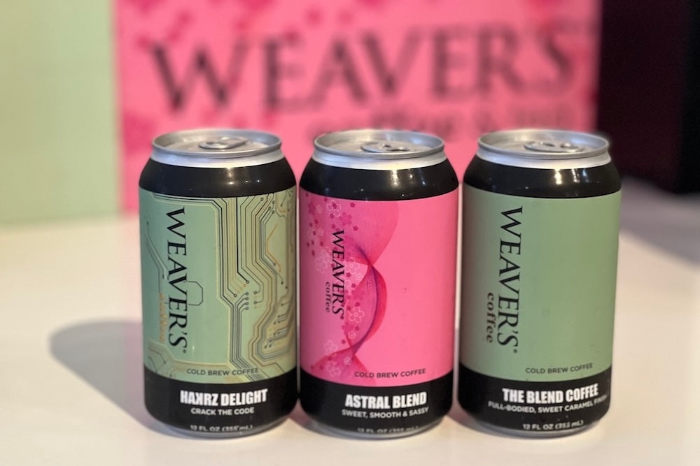 Weaver's Ready-to_drink Cold Brew Coffee Cans.