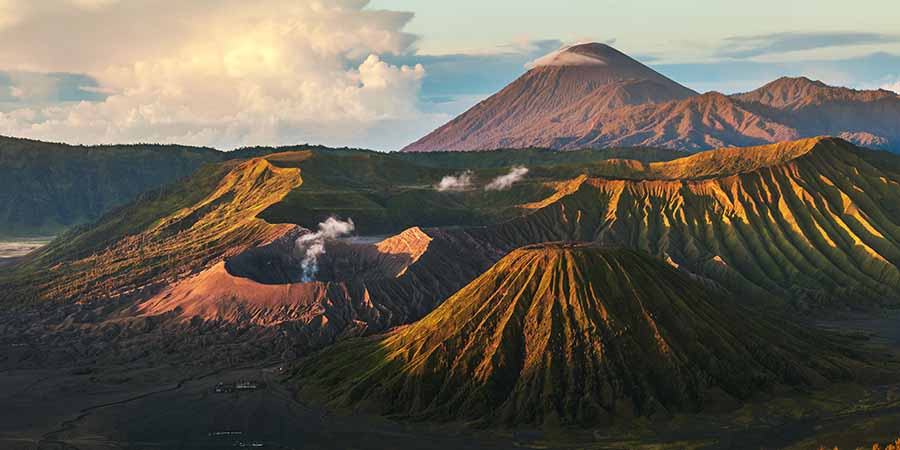 Mountains on the island of Java.