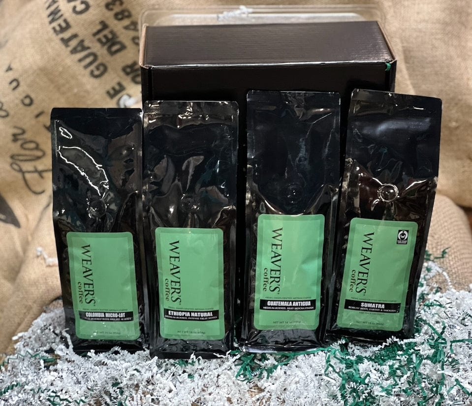 weaverscoffee.com Coffee Gift – The Ultimate Coffee Gift Box 4 Single-Origin Coffees