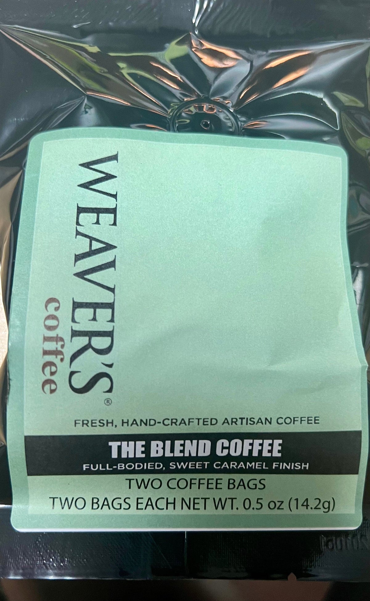 weaverscoffee.com Single Serve Coffee Pack of Two Coffee Bags