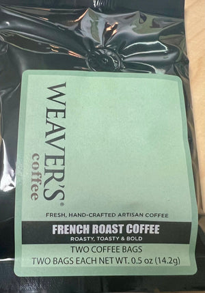 weaverscoffee.com Single Serve Coffee Pack of Two Coffee Bags