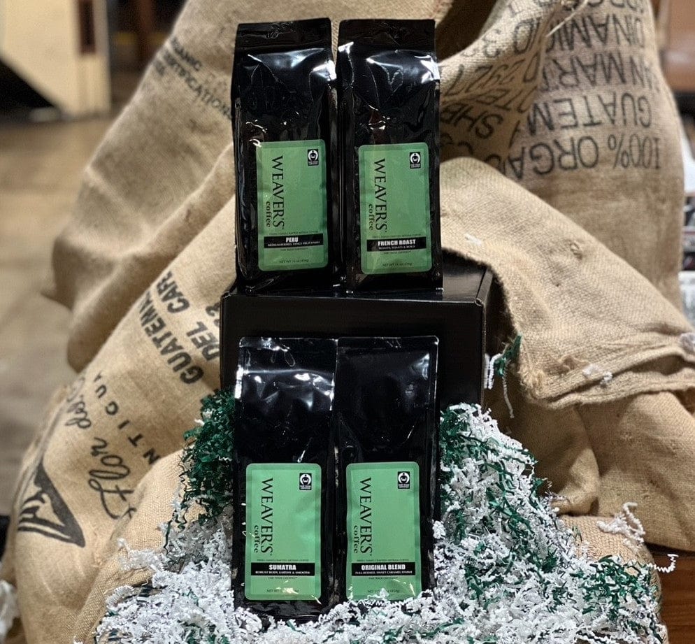 weaverscoffee.com Premium Coffee Gift Box – Curated Set of Four Hand-Roasted Coffees